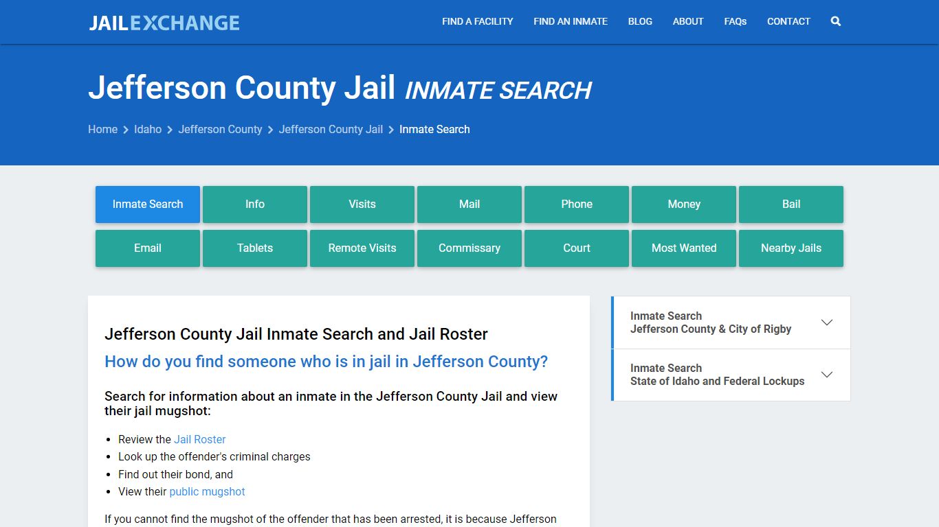 Jefferson County Jail Inmate Search - Jail Exchange